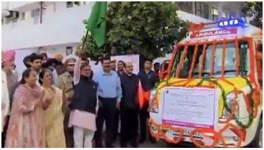 Kataria flags off elderly care ambulances  felicitates donor families  nikshay mitras