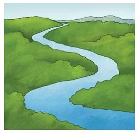 Meander - To follow a winding or indirect course; to wander aimlessly. (घुमावदार रास्ते से जाना/भटकना)