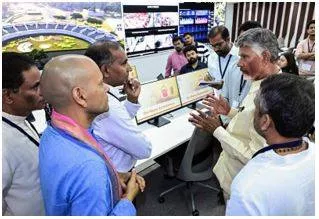 Naidu inaugurates technology driven command centre at tirumala temple