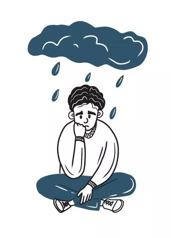 Lugubrious - Looking or sounding sad and dismal.