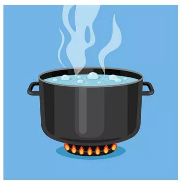 Ebullition - The action of bubbling or boiling; a sudden outburst of emotion or violence.