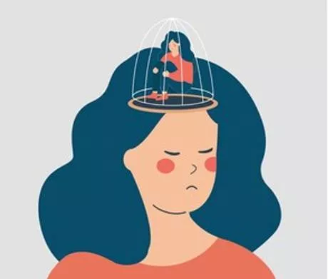 Repress - To hold back or restrain emotions, thoughts, or actions; to subdue by force. (दबाना / रोकना)