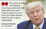 U s doing a trade deal with india trump