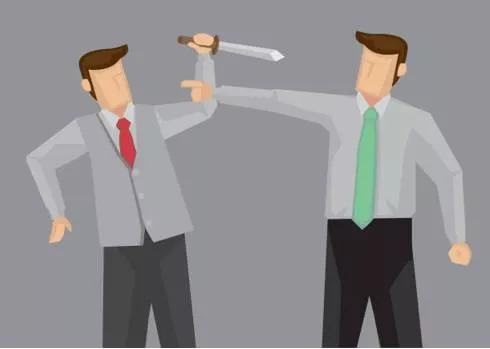 Retaliate - To make an attack or take harmful action in return for a similar attack or wrong; to take revenge. (बदला लेना, प्रतिकार करना)
