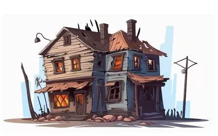 Derelict - In a very poor condition because of disuse or neglect; abandoned. (उपेक्षित / परित्यक्त)
