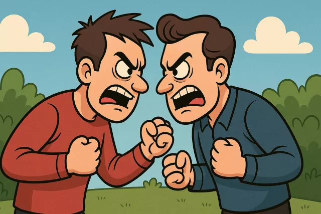Enmity - A feeling or state of active hatred or hostility towards someone. (???????, ??????)