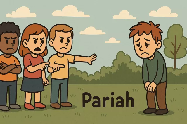 Pariah - A person who is rejected, avoided, or despised by others; an outcast. (???? ?? ???????? ???????)