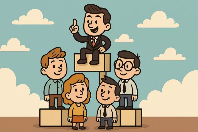 Hierarchy - A system in which people or things are arranged in levels according to their importance, status, or authority.