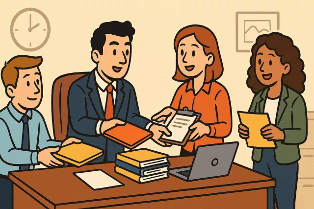 Delegate - To give part of your work, authority, or responsibility to another person so they can do it on your behalf.