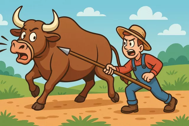 Goad - To provoke, annoy, or urge someone so that they are pushed into taking action. (उकसाना या प्रेरित करना)