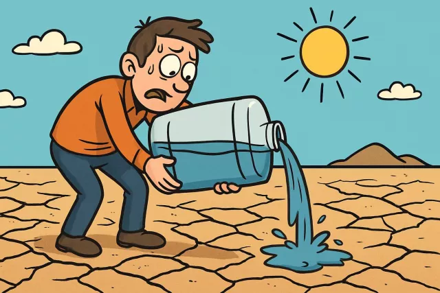 Deplete - To use up the supply or resources of something so much that very little or nothing is left. (किसी संसाधन को लगभग समाप्त कर देना)