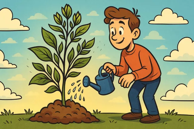 Burgeoning - Beginning to grow or increase rapidly; expanding quickly. (तेजी से बढ़ता हुआ, उभरता हुआ)