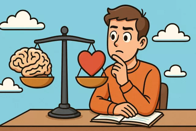 Rational - Based on reason, logic, or clear thinking rather than emotions or impulses. (तार्किक, विवेकपूर्ण)