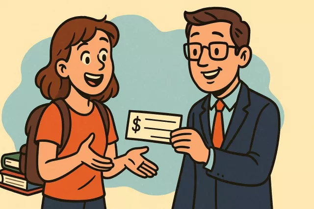 Stipend - A fixed regular payment, usually a small amount, given for work, training, or services, often to students or trainees. (???? ?????, ?????? ??? ?? ????? ???? ????/?????)