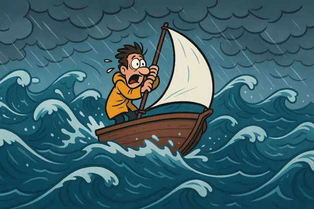 Turbulent - Moving in a violent, disorderly, or unstable way; full of conflict, confusion, or disturbance. (?????, ???-???? ???)