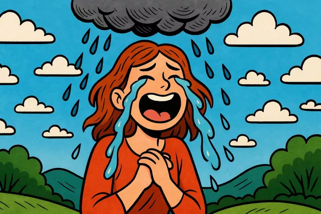 Cathartic - Providing psychological relief by expressing strong emotions; emotionally cleansing or purifying. (?? ?? ?????? ???? ????, ??????? ?? ??? ????? ???? ????)
