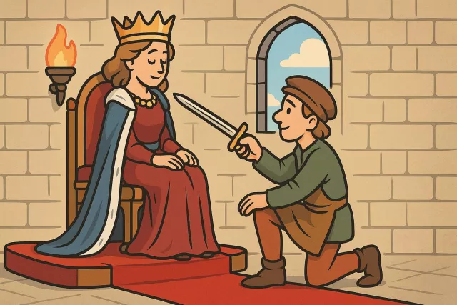 Ennoble - To give someone a higher rank or title; to make something or someone more noble, dignified, or honorable. (???? ?? ?? ????? ?????? ????)