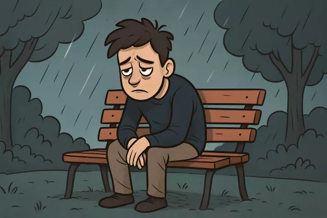 Melancholy - A deep, long-lasting sadness or gloomy mood; a feeling of pensive sorrow. (???? ????? ?? ????? ?? ?????)