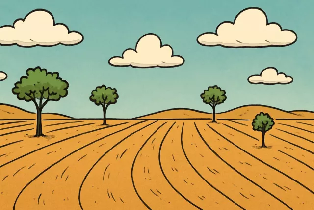Sparse - Thinly scattered or distributed; present only in small amounts; not dense or plentiful. (विरल, कम मात्रा में फैला हुआ)