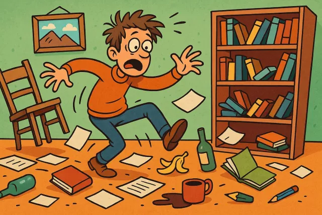 Haphazard - Lacking any obvious principle of organization; done in a random, careless, or disorganized way. (बिना योजना, बेतरतीब)