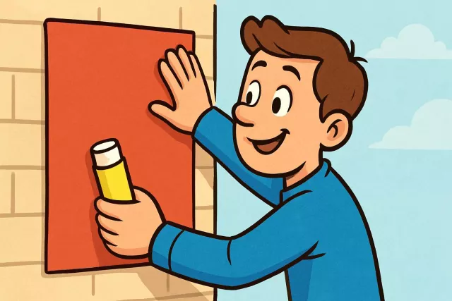 Adhere - To stick firmly to something; to follow a rule, belief, or promise closely. (पालन करना, चिपके रहना)
