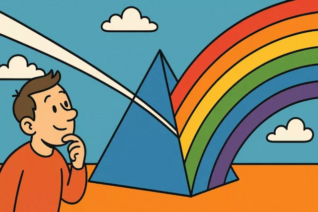 Spectrum - A wide range or variety of related qualities, ideas, activities, or colors; a band of colors as seen in a rainbow or through a prism. (विस्तृत श्रेणी, वर्णक्रम)