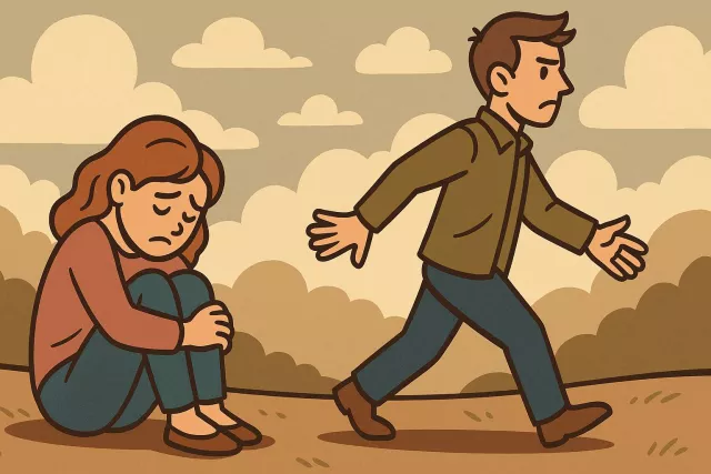 Forsake - To give up, abandon, or leave someone or something, especially when they need you; to renounce. (त्याग देना, छोड़ देना)