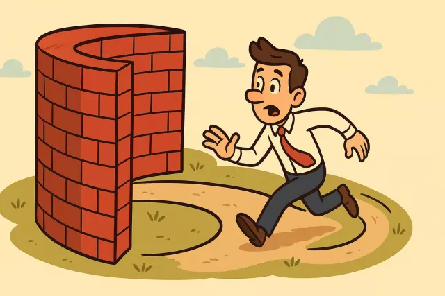 Circumvent - Find a way around (an obstacle, rule, or problem), often by avoiding it. (bachkar nikalna / chakkar dekar bachna)