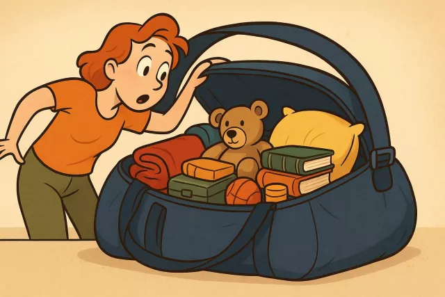 Capacious - Having a lot of space inside; roomy; able to hold a lot. (bahut zyada jagah wala / vishal)