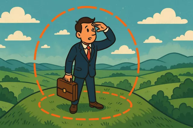 Ambit - The range, scope, or boundaries of something. (सीमा / दायरा)