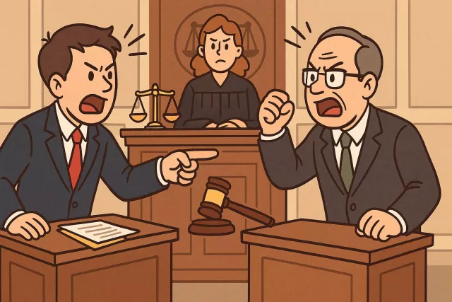 Litigation - The process of taking legal action; a lawsuit in court. (कानूनी मुकदमा)