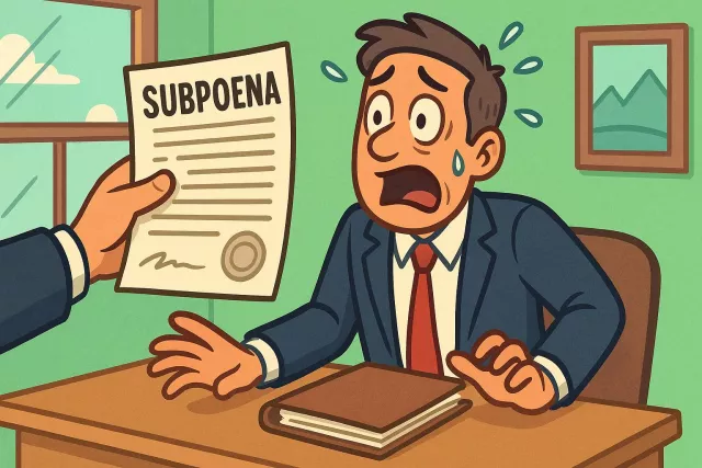 Subpoena - A legal order requiring someone to appear in court or to produce documents. (अदालत का आदेश)