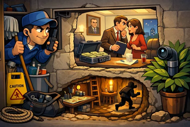 Subterfuge - Deceit used to achieve one’s goal; a trick or hidden plan.