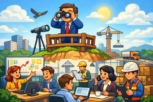 Oversee - To supervise or watch over a process, work, or people to ensure it is done correctly.