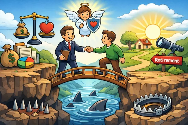 Fiduciary - Involving trust, especially a legal duty to act in someone else’s best interest; a person who holds such a duty (like a trustee).