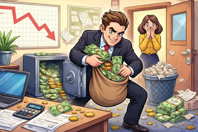 Defalcation - Misappropriation of funds; the act of illegally taking money that you were trusted to manage, or failing to account for it.