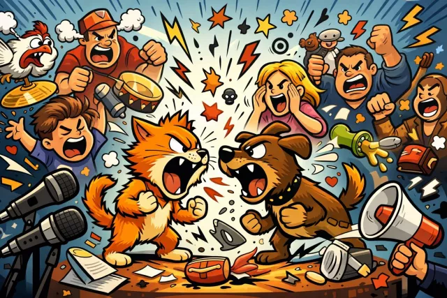Uproar - A loud and noisy disturbance; great public anger or excitement. (हंगामा)