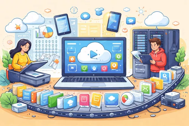 Digitization - The process of converting information into digital form, especially from paper or analog formats.