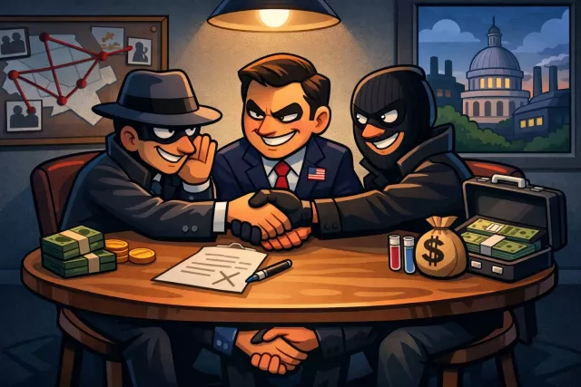 Collusion - A secret agreement or cooperation between people to cheat or deceive others. (मिलीभगत)