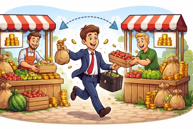 Arbitrage - The practice of buying in one market and selling in another to profit from a price difference.