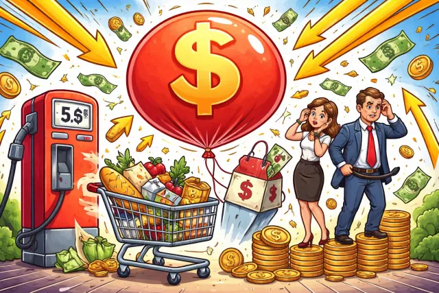 Inflationary - Related to or causing inflation, especially a general rise in prices.