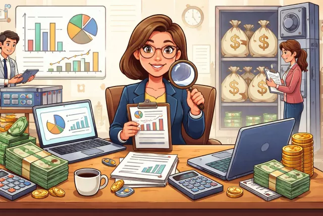 Comptroller - An official who supervises and audits financial accounts, especially in a government department.