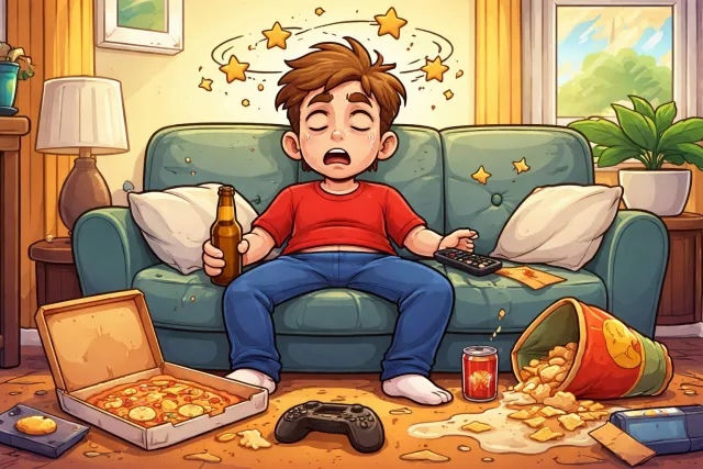 Stupor - A state of near-unconsciousness or mental numbness. (अर्ध-चेतना की अवस्था)