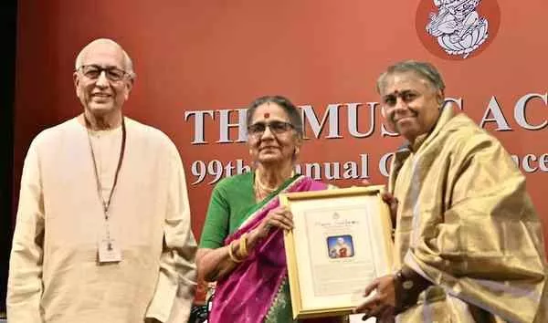 R.K. Shriramkumar receives Sangita Kalanidhi award