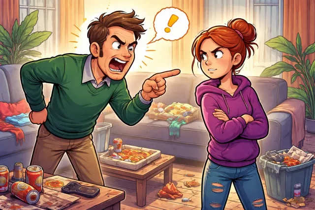 Expostulate - Protest or argue strongly with someone, especially in order to dissuade them from a course of action.