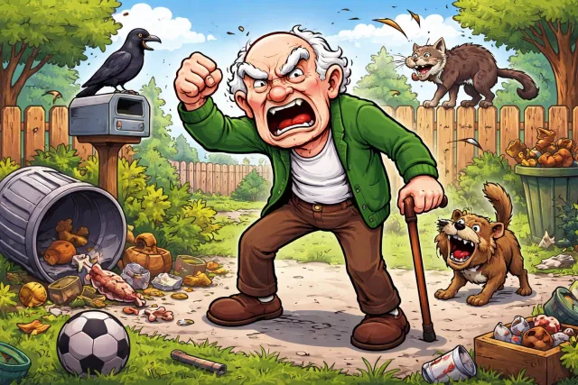 Cantankerous - Bad-tempered, argumentative, and difficult to deal with.