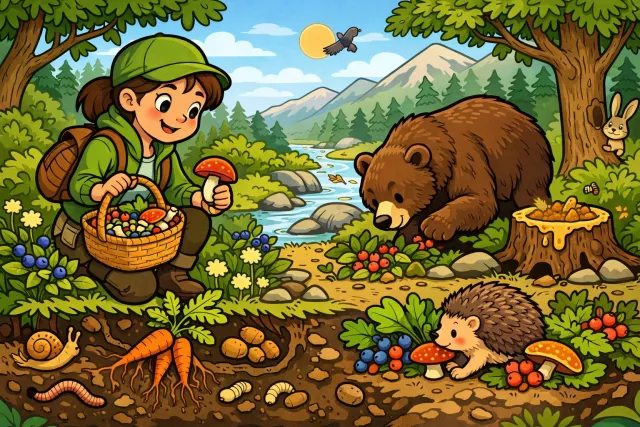 Forage - To search for food or supplies.
