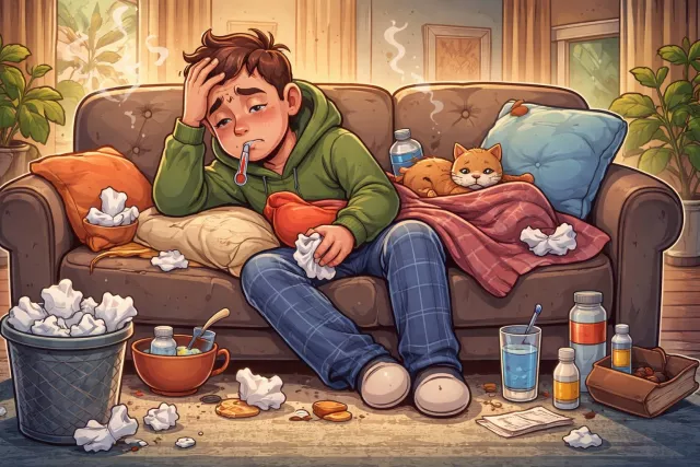 Malaise - A general feeling of discomfort, illness, or uneasiness.