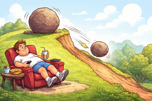 Inertia - Tendency to do nothing or to remain unchanged.