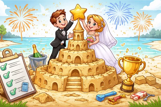 Consummate - Make (a marriage or relationship) complete by having sexual intercourse; or complete a transaction or attempt. (संपन्न करना) 